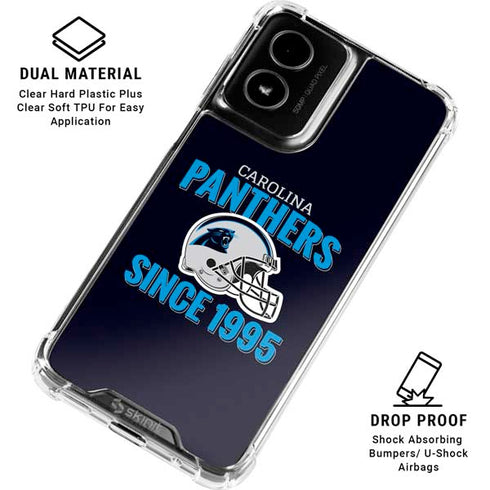 NFL Carolina Panthers Helmet Moto G Power 5G (2024) Clear Case