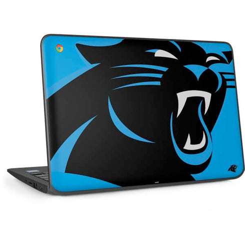 NFL Carolina Panthers Large Logo HP Chromebook Skin