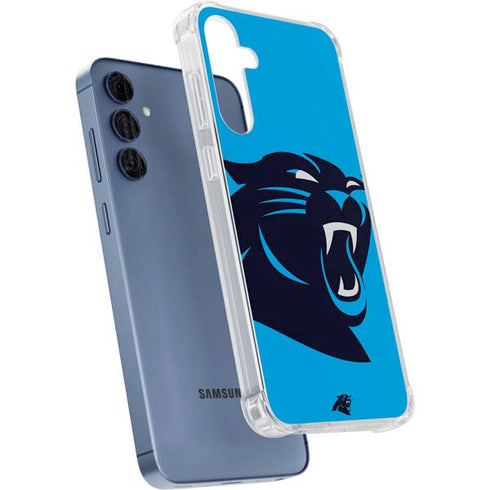 NFL Carolina Panthers Large Logo Galaxy A55 5G Clear Case