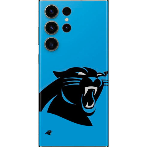 NFL Carolina Panthers Large Logo Galaxy Skins