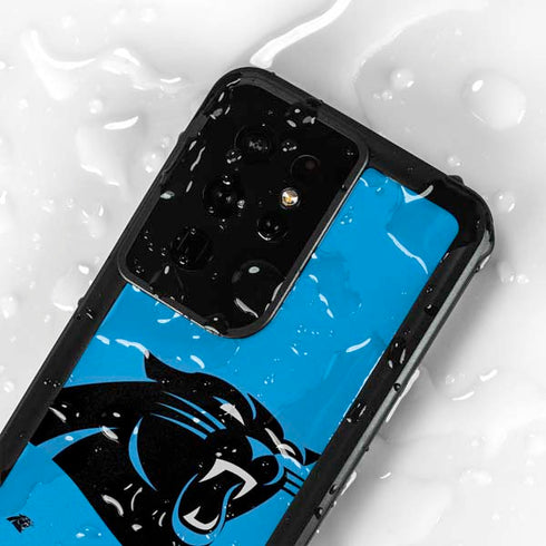 NFL Carolina Panthers Large Logo Galaxy S24 Ultra Waterproof Case