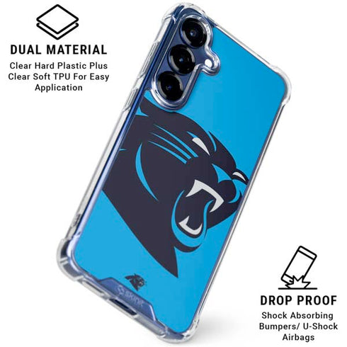NFL Carolina Panthers Large Logo Galaxy S25 FE Clear Case