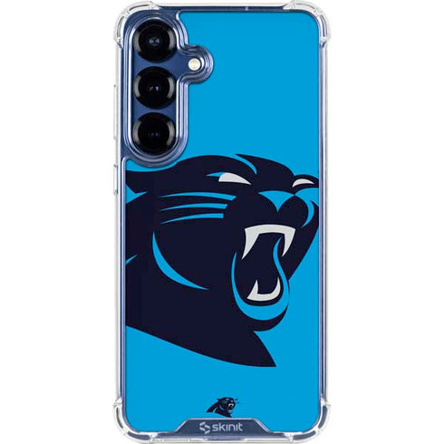NFL Carolina Panthers Large Logo Galaxy S25 Plus Clear Case