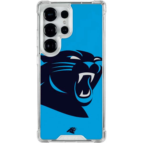 NFL Carolina Panthers Large Logo Galaxy S25 Ultra Clear Case
