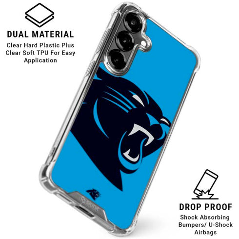 NFL Carolina Panthers Large Logo Galaxy S26 Plus Clear Case