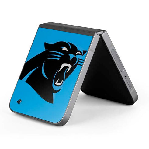 NFL Carolina Panthers Large Logo Galaxy Z Flip6 Skin