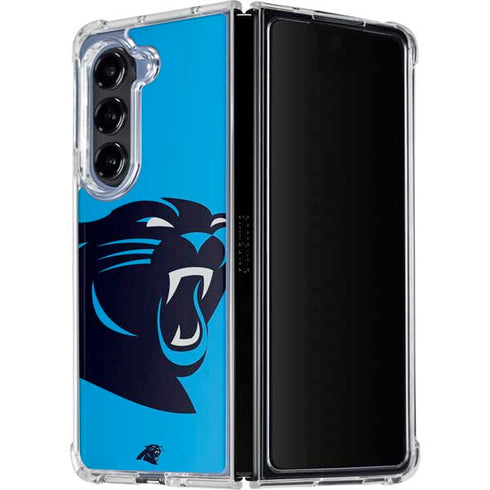 NFL Carolina Panthers Large Logo Galaxy Z Fold5 5G Clear Case