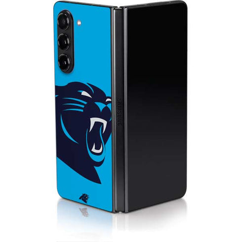 NFL Carolina Panthers Large Logo Galaxy Z Fold5 5G Skin