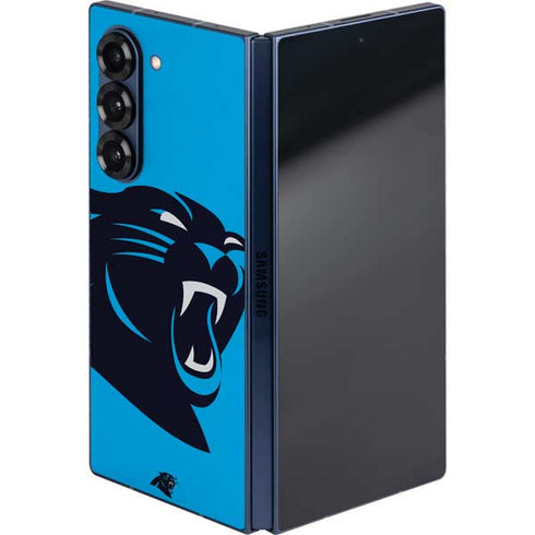 NFL Carolina Panthers Large Logo Galaxy Z Fold6 Skin
