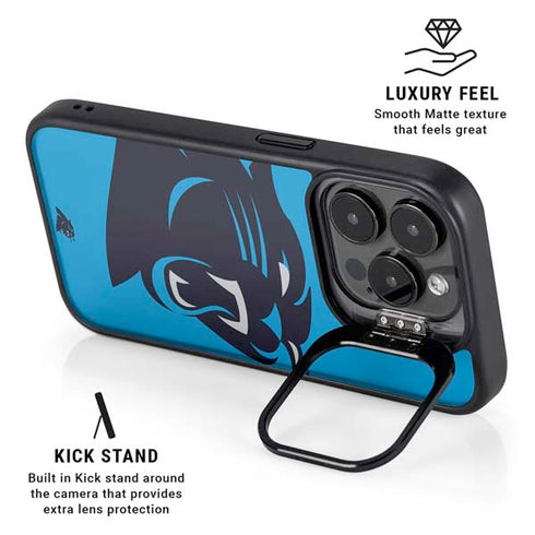 NFL Carolina Panthers Large Logo iPhone 14 Pro Max Kickstand Case