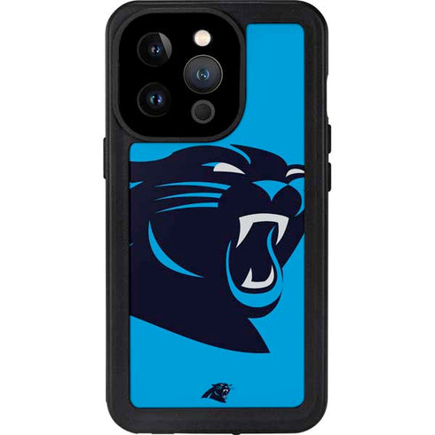 NFL Carolina Panthers Large Logo iPhone 15 Pro Waterproof Case