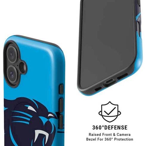 NFL Carolina Panthers Large Logo iPhone 16 Plus Magsafe Impact Case