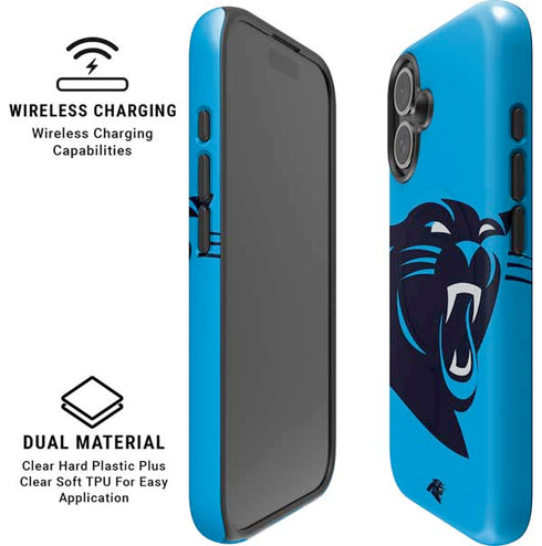 NFL Carolina Panthers Large Logo iPhone 16 Plus Magsafe Impact Case