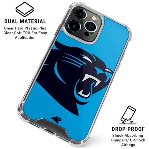 NFL Carolina Panthers Large Logo iPhone 16 Pro Max Clear Case
