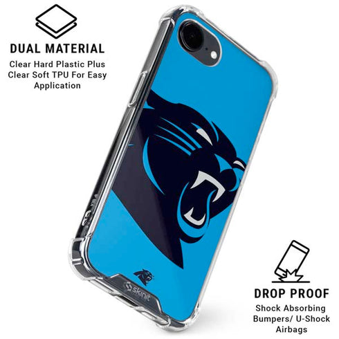 NFL Carolina Panthers Large Logo iPhone 16e Clear Case