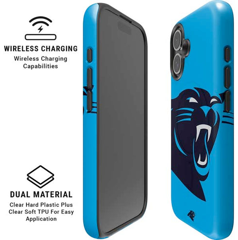NFL Carolina Panthers Large Logo iPhone 17 Magsafe Impact Case
