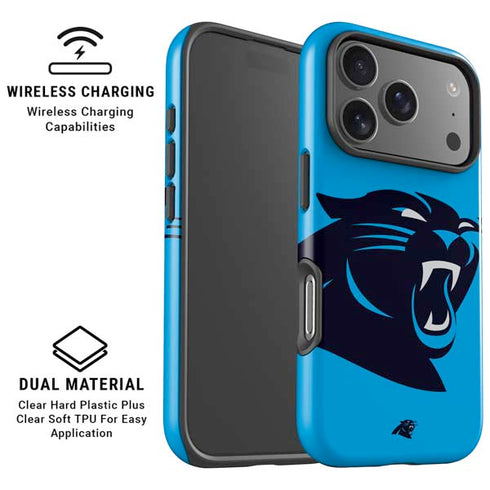 NFL Carolina Panthers Large Logo iPhone 17 Pro Max Magsafe Impact Case