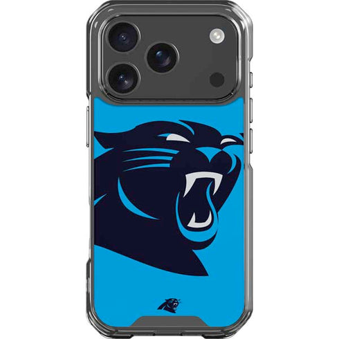 NFL Carolina Panthers Large Logo iPhone 18 Pro Clear Case