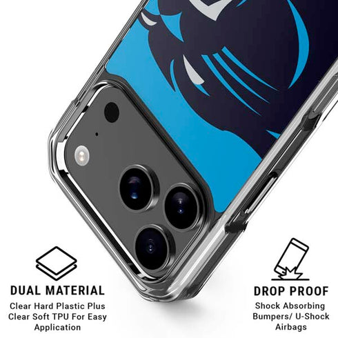 NFL Carolina Panthers Large Logo iPhone 18 Pro Clear Case