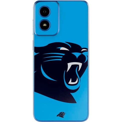 NFL Carolina Panthers Large Logo Moto G Play 4G (2024) Skin