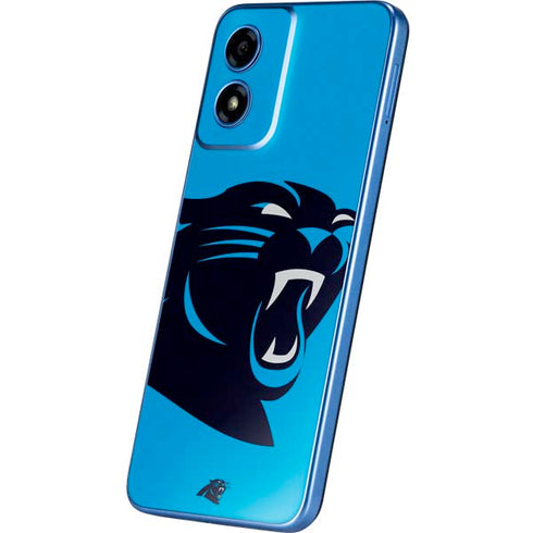 NFL Carolina Panthers Large Logo Moto G Play 4G (2024) Skin