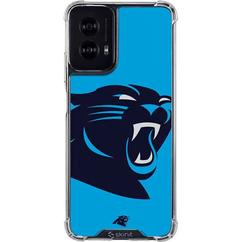 NFL Carolina Panthers Large Logo Moto G Power 5G (2024) Clear Case