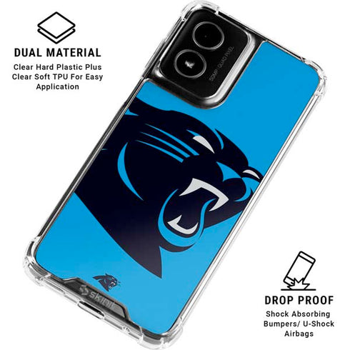 NFL Carolina Panthers Large Logo Moto G Power 5G (2024) Clear Case