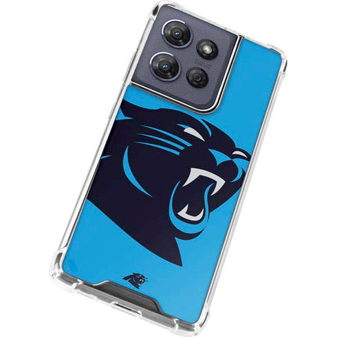 NFL Carolina Panthers Large Logo Moto G Power 5G (2025) Clear Case