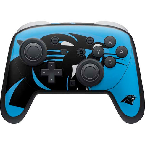 NFL Carolina Panthers Large Logo Nintendo Switch 2 (2025) Pro Controller Skin