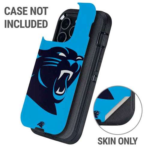 NFL Carolina Panthers Large Logo Otterbox Defender iPhone Skin