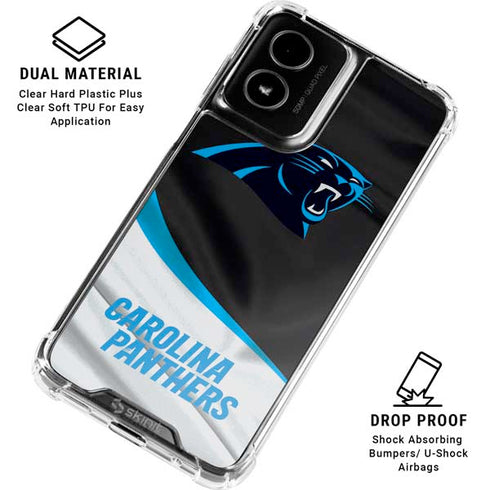 NFL Carolina Panthers Moto G Power 5G (2024) Clear Case