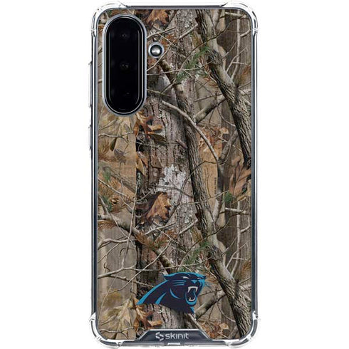 NFL Carolina Panthers Realtree AP Camo Galaxy A36 5G Clear Case