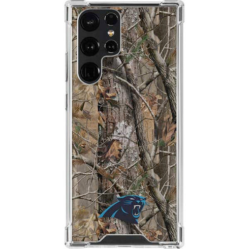 NFL Carolina Panthers Realtree AP Camo Galaxy S23 Ultra Clear Case