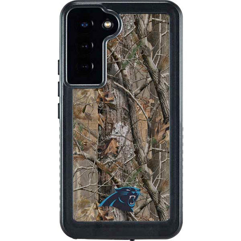 NFL Carolina Panthers Realtree AP Camo Galaxy S24 Plus Waterproof Case