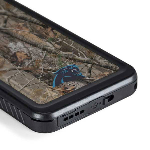 NFL Carolina Panthers Realtree AP Camo Galaxy S24 Plus Waterproof Case