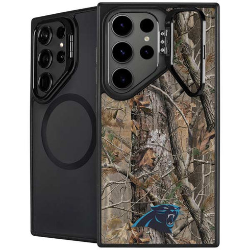 NFL Carolina Panthers Realtree AP Camo Galaxy S24 Ultra Kickstand Case