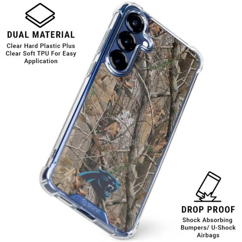 NFL Carolina Panthers Realtree AP Camo Galaxy S25 Clear Case