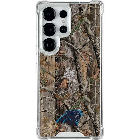 NFL Carolina Panthers Realtree AP Camo Galaxy S25 Ultra Clear Case
