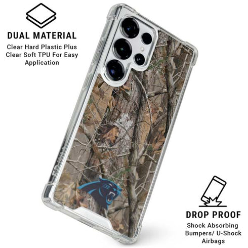 NFL Carolina Panthers Realtree AP Camo Galaxy S25 Ultra Clear Case