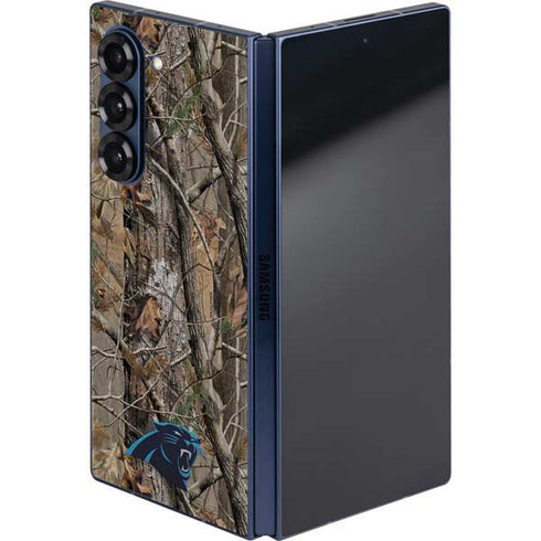 NFL Carolina Panthers Realtree AP Camo Galaxy Z Fold6 Skin