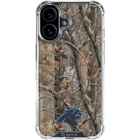 NFL Carolina Panthers Realtree AP Camo iPhone 16 Clear Case