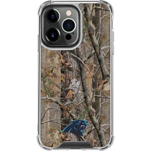 NFL Carolina Panthers Realtree AP Camo iPhone 16 Pro Clear Case