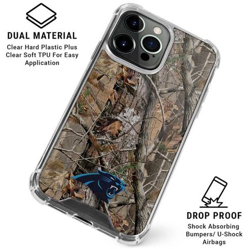 NFL Carolina Panthers Realtree AP Camo iPhone 16 Pro Clear Case