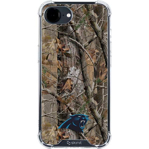 NFL Carolina Panthers Realtree AP Camo iPhone 16e Clear Case