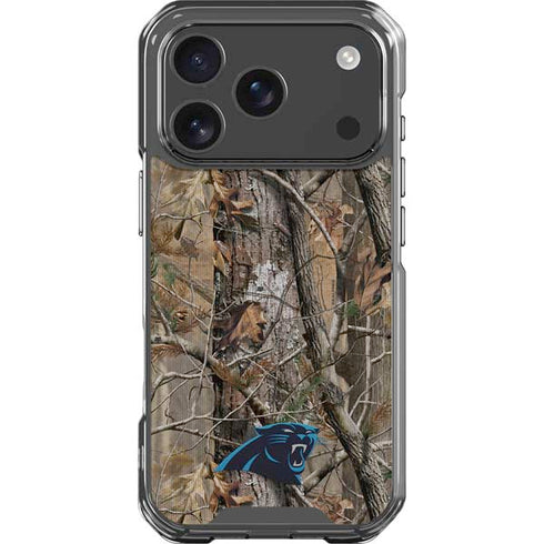 NFL Carolina Panthers Realtree AP Camo iPhone 18 Pro Clear Case