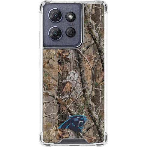 NFL Carolina Panthers Realtree AP Camo Moto G 5G (2025) Clear Case