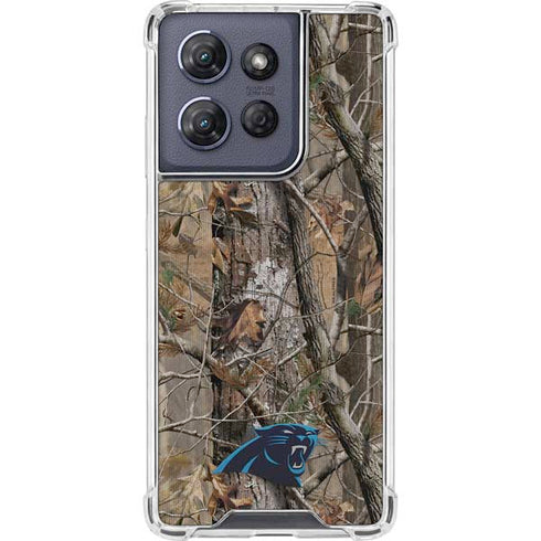 NFL Carolina Panthers Realtree AP Camo Moto G Play 5G (2025) Clear Case