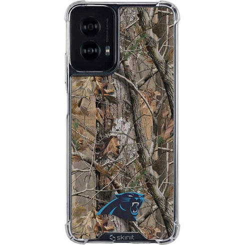 NFL Carolina Panthers Realtree AP Camo Moto G Power 5G (2024) Clear Case