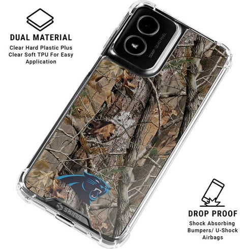 NFL Carolina Panthers Realtree AP Camo Moto G Power 5G (2024) Clear Case