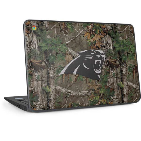 NFL Carolina Panthers Realtree Xtra Green Camo HP Chromebook Skin